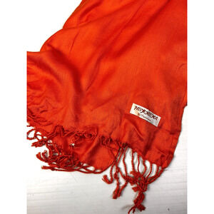 Pashmina Scarf Wrap Pink Cashmere Wool Fringe 26" x 69" Rectangle Night Out NEW